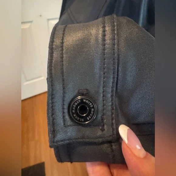 Whbm Black Coated Jacket - Picture 4 of 13